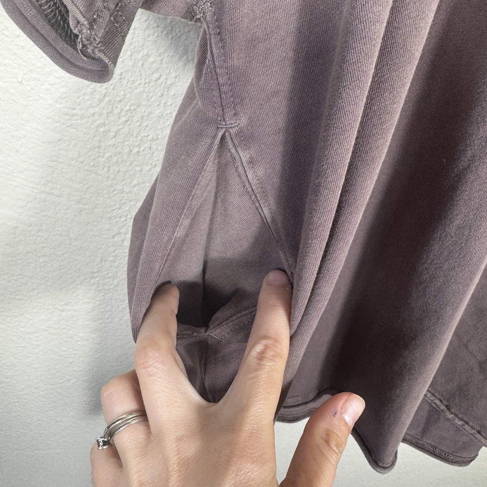 Free People Movement Women's Oversized Charcoal Brown Size Small Top - Picture 7 of 11